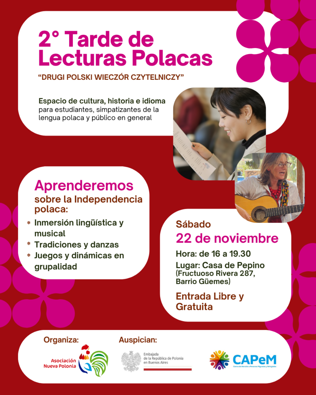 Llega la 2° Tarde de Lecturas Polacas en Córdoba